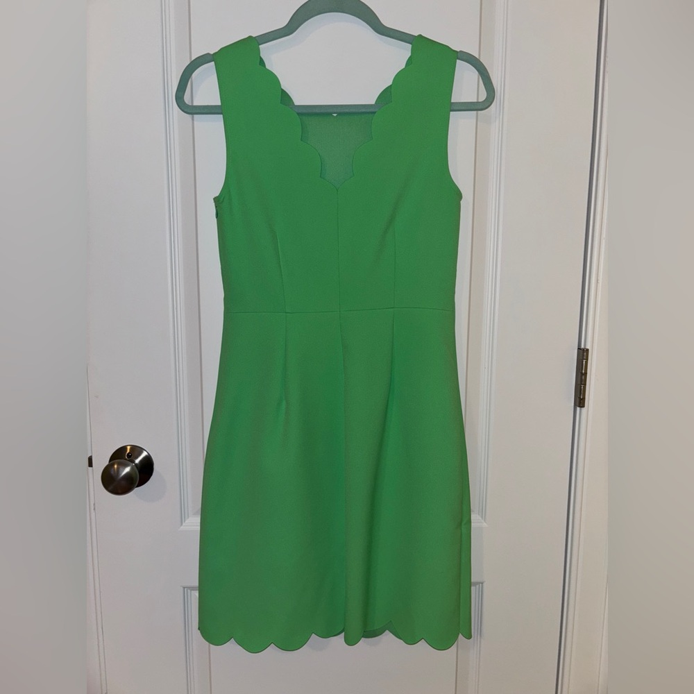 🍀JCREW Scallop Dress SZ 0🍀 - Picture 3 of 6